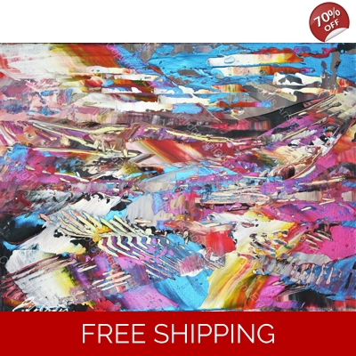 Abstract Little Marvel landscape 432 Acrylic on Stretched Canvas.